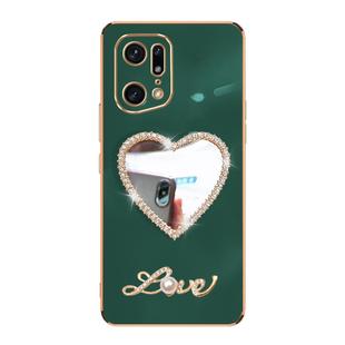 适用于OPPOFindX5手机壳潮流i个性女新款镜面外套FindX5Pro超薄带镜子全包镜头PFFM10长挂绳电镀硅胶软壳防摔