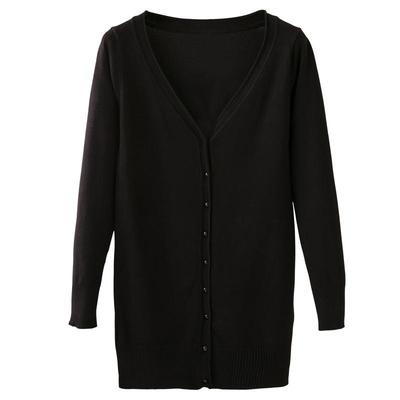 黑色针织衫女士春秋款毛衣外套