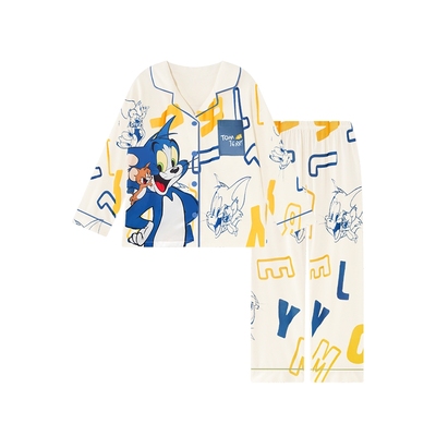 儿童睡衣秋冬季纯棉长袖中大童男孩2025新款青少年男童家居服秋款