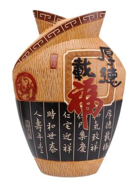 彩绘陶瓷花瓶中式彩陶装饰品摆件