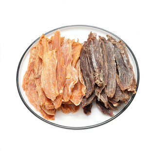 来自小火星自制宠物猫狗手工零食无添加手切鸭肉干鸡肉干训练奖励