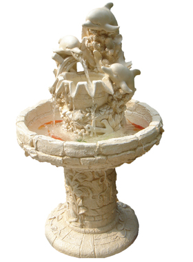 庭院大厅鱼池动物喷泉摆件