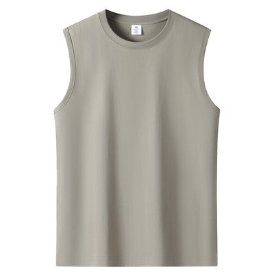 夏季休闲无袖纯棉大码健身汗背心