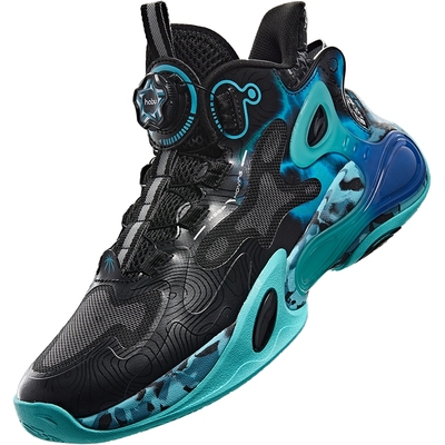 安踏儿童男大童高帮旋钮篮球鞋