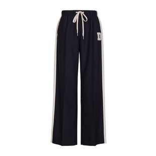 婉甸2025黑色直筒长裤运动风休闲裤1241P22XS4YX