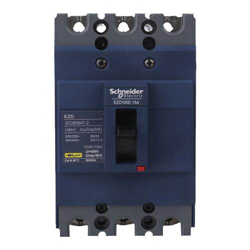 施耐德塑壳断路器EZD系列三相空气开关固定式3P4P100E20A~630A