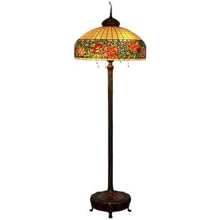 【玉兰花】孤品28寸乔布斯同款美国进口古董传世古董全铜落地灯