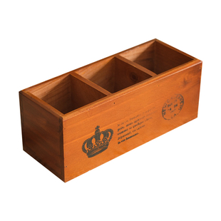 木质小盒子办公桌置物架遥控器文具桌面收纳盒书桌铅笔化妆刷笔筒