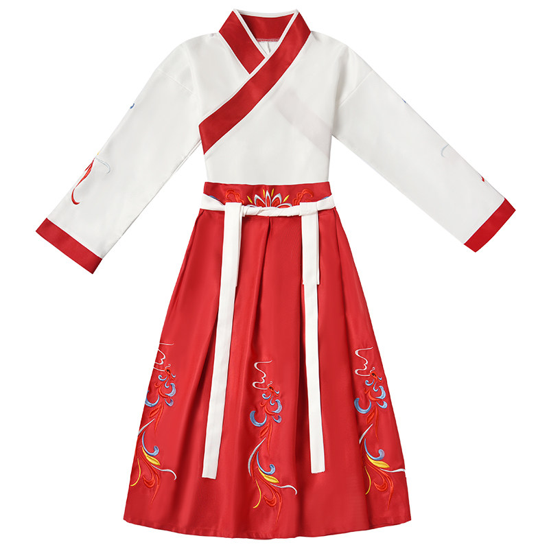 儿童国学服演出服古装男童汉三字经服女童汉服襦裙学生开笔礼春秋