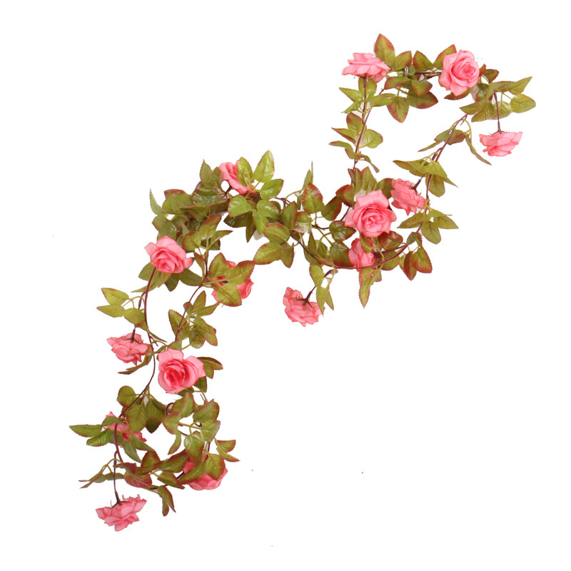 仿真玫瑰花藤空调管道吊顶装饰花