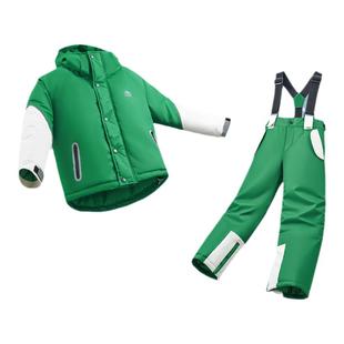 KK树儿童滑雪服男女童防风防水保暖分体滑雪外套裤子加厚滑雪装备
