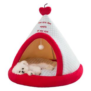 夏天狗窝四季通用半封闭宠物帐篷屋小型犬泰迪别墅房子猫窝躲避屋