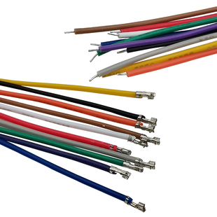 ZH1.5mm间距 单头双头压簧片不插壳端子线 28AWG 电子连接线 定制