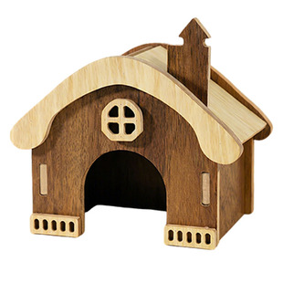 金丝熊仓鼠小睡房躲避屋小窝造景专用房子木屋制四季通用大号用品