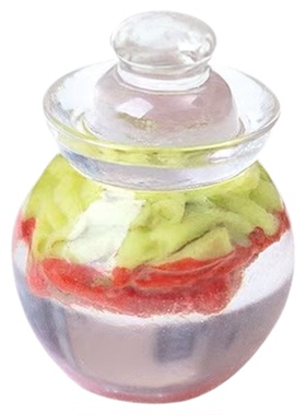 微景观仿真泡椒大蒜腌菜食玩摆件