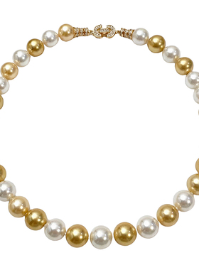 西大班澳母贝白金混彩珍珠项链女