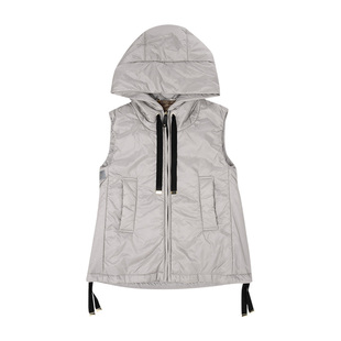 MaxMara麦丝玛拉女士纯色连帽拉链无袖马甲棉服外套女推广