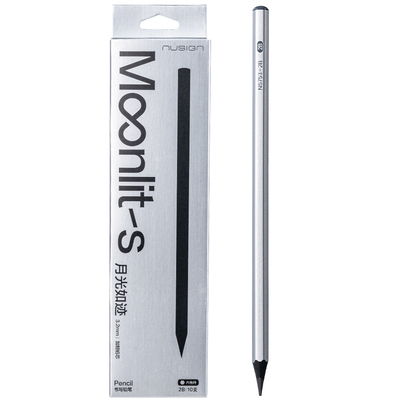 得力纽赛银杆月光黑木铅笔