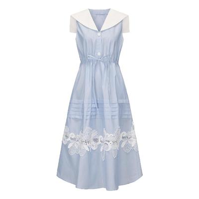 XIAOLI筱李海军领无袖连衣裙