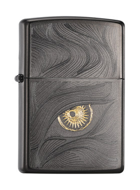 zippo正品打火机秋水含睛黑耀冰