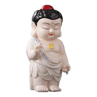 中式陶瓷太子佛浴佛禅意卧佛家用供奉家居客厅玄关博古架装饰摆件