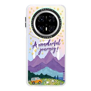 ANGYING × 紫色星空山峰适用华为Mate80Promax手机壳磁吸带支架新款mate60简约mete70女mt50高级30+保护套