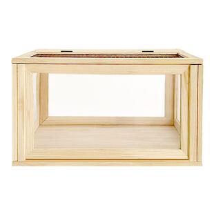 芦丁鸡饲养箱亚克力实木仓鼠笼子金丝熊育雏养殖造景别墅宠物用品