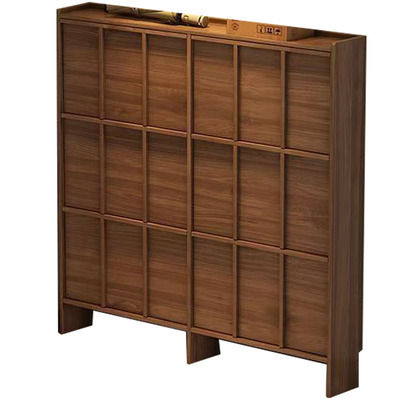 中古风实木超薄翻斗鞋柜2026新款家用门口小户型玄关收省空间神器