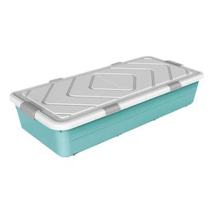 床底收纳箱带滑轮宿舍杂物整理箱家用抽屉式衣物储物箱床下收纳盒