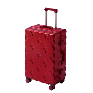 袋鼠红色行李箱结婚陪嫁2025新款婚礼拉杆密码旅行皮箱子24寸红20