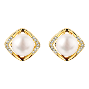 倪妮同款天然珍珠耳钉女高级感耳饰无耳洞耳夹2026年新款爆款耳环