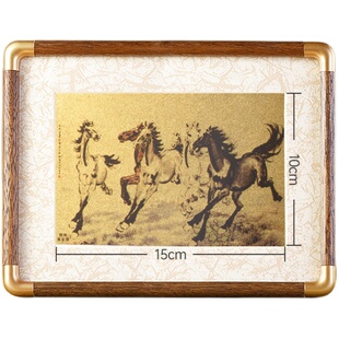 金陵金箔装饰画客厅玄关摆台办公室办公桌摆件企业伴手礼定制礼物