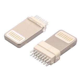 USB接口苹果公头夹板式 8/16PIN iPhone插座 0.6/0.9 间距不带PCB