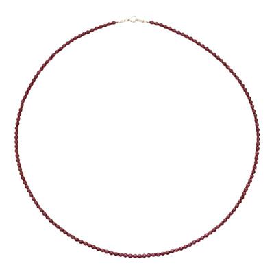 天然紫牙乌石榴石小米珠锁骨项链