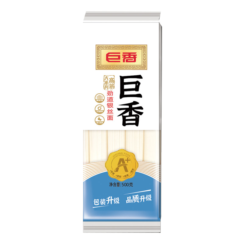 巨香高筋系列银丝挂面500g当天发