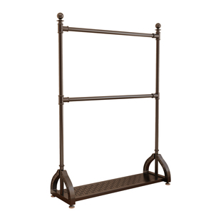 双层挂衣架落地卧室可升降调节衣帽架服装店展示架家用晾衣服杆子