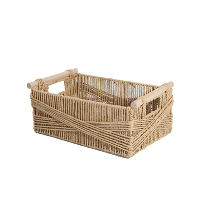 纸绳手工编织收纳杂物整理好物