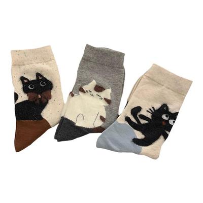 【优质精梳棉】中筒袜女加厚