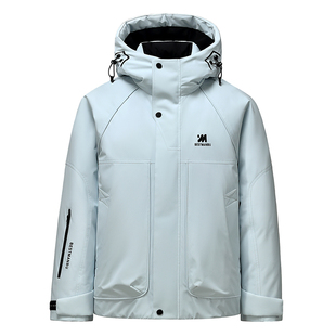 鸭鸭羽绒服男款2025年冬季新款短款纯色时尚工装户外保暖防风外套