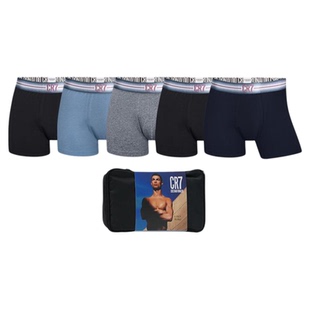 C罗男士CR7内裤五条装循环提花腰边防夹臀中腰平角内裤K2411