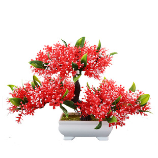 室内客厅房间酒柜摆设仿真塑料假花艺家居盆栽套装饰品餐桌小摆件