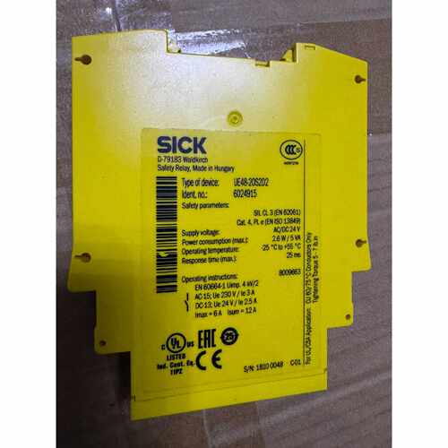 询价-SICK西克安全继电器UE4820S2D2匈牙利-可维修