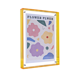 彩色亚克力相框装裱双面透明框摆台挂墙拼图透明丝巾标本画框定制