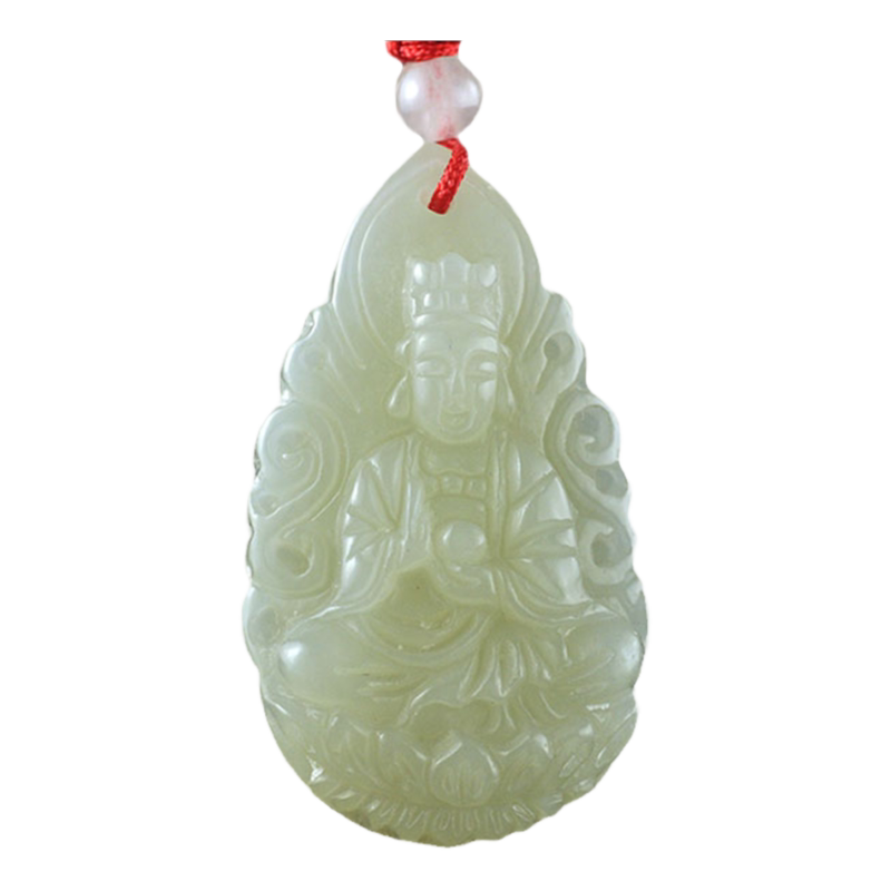 祥安阁大日如来项坠白玉