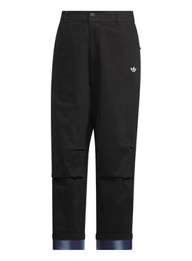 Adidas阿迪达斯三叶草2025冬季新款男子宽松休闲工装长裤KC0120