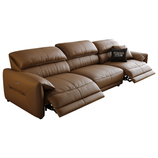 功能沙发太空电动舱三人位家庭影院极简意式轻奢零靠墙真皮沙发