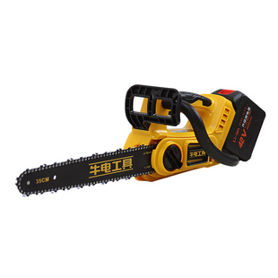 牛电锂电锯单手伐木锯10/12/16寸家用伐木电链锯砍树切割锯单手锯