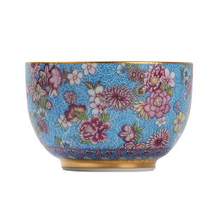 景德镇官方陶瓷描金扒花茶杯万花主人杯泡茶个人专用生日礼物女生