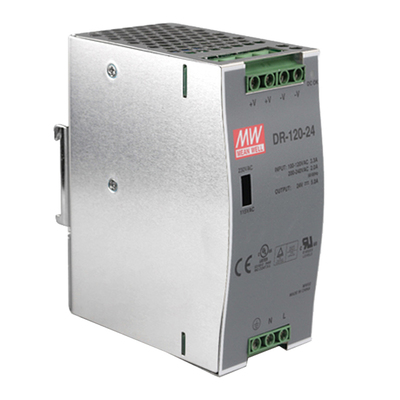 明纬导轨式安装24V5A开关电源