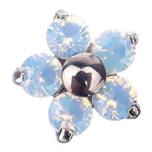 Shinma蛋白石水晶花朵樱花桃花 F-136钛合金唇钉耳钉少女可爱甜辣